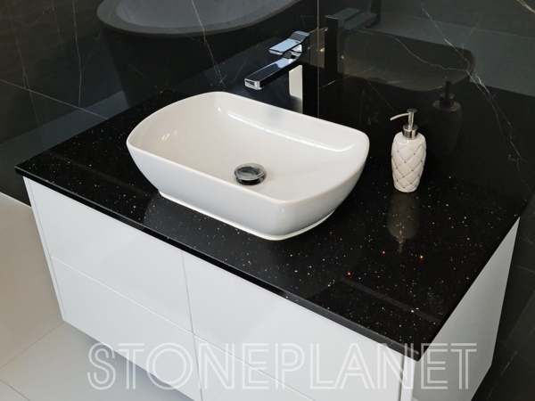 Столешница для ванны из искусственного камня Technistone Starlight Black