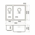 Кухонная мойка Omoikiri Tadzava 58-2-U/I-IN ULTRA 15-IN-R нержавеющая сталь