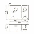 Кухонная мойка Omoikiri Tadzava 58-2-U/I-IN ULTRA 15-IN-L нержавеющая сталь