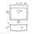 Кухонная мойка Omoikiri Daisen 60-PA Artgranit/пастила