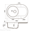 Кухонная мойка Omoikiri Manmaru 78-DC Artgranit Темный Шоколад