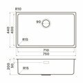 Кухонная мойка Omoikiri Tadzava 75-U/I ULTRA 15-IN нержавеющая сталь