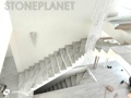 Ступени из керамогранита Silver Calacatta