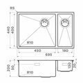 Кухонная мойка Omoikiri Taki 69-2-U/IF-GB-L графит