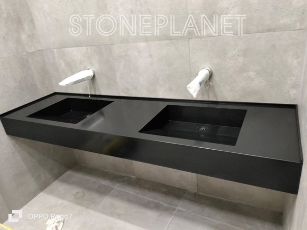 столешница из искусственного камня Staron Onyx ON095 с мойками (2)