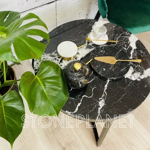 Стол мраморный Nero Marquina купить