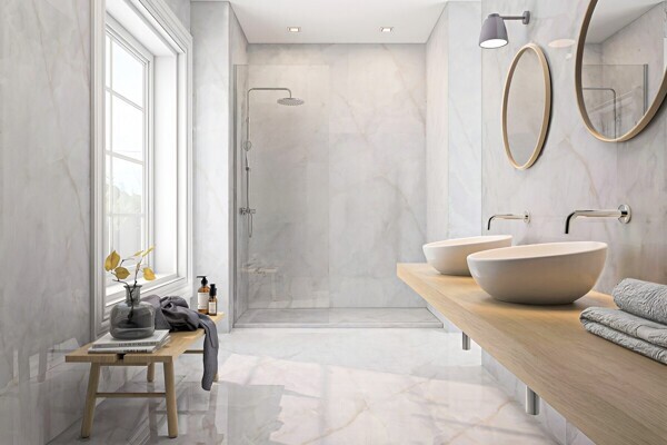 Onyx Bianco EQJO069 отделка санузла искусственным ониксом